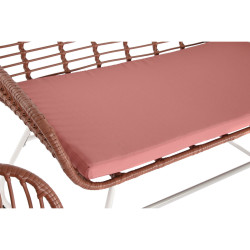 Conjunto de Mesa con 3 Sillones DKD Home Decor 124 x 74 x 84 cm Metal