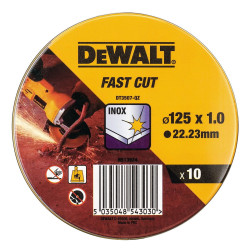 Disco de corte Dewalt Fast Cut dt3507-qz 10 Unidades 115 x 1 x 22,23 m