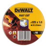 Disco de corte Dewalt Fast Cut dt3507-qz 10 Unidades 115 x 1 x 22,23 m