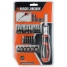 Juego de puntas con destornillador Black & Decker BDHT0-62130 29 Pieza
