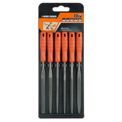 Juego de Limas Black & Decker bdht0-22270 6 Piezas Figuras geométrica