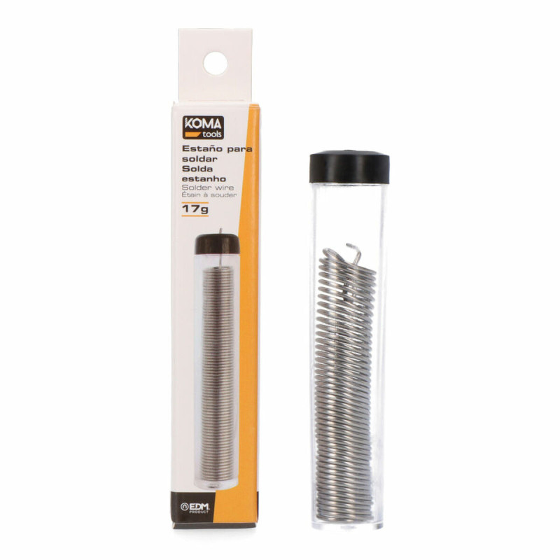 Hilo de Estaño para soldar Koma Tools Tubo 1 mm 17 g Hilo de Estaño para soldar Koma Tools Tubo 1 mm 17 g