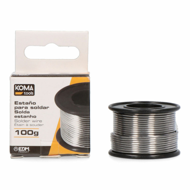Hilo de Estaño para soldar EDM AA230B Carrete 1 mm 100 g Hilo de Estaño para soldar EDM AA230B Carrete 1 mm 100 g