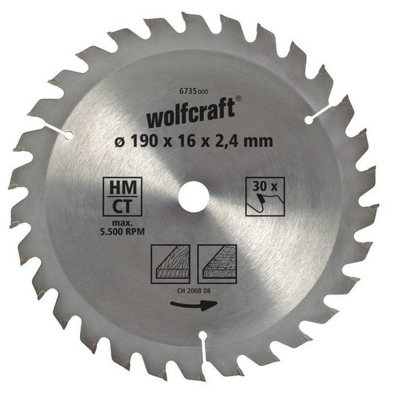 Disco de corte Wolfcraft 6733000 160 x 2,4 mm Disco de corte Wolfcraft 6733000 160 x 2,4 mm
