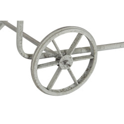 Mesa auxiliar DKD Home Decor Gris Natural Metal Abeto Madera de abeto