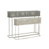 Set de Maceteros DKD Home Decor 100 x 22 x 70 cm Gris Metal Blanco Vin