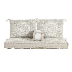 Sillón de jardín DKD Home Decor Beige 155 x 76 x 65 cm
