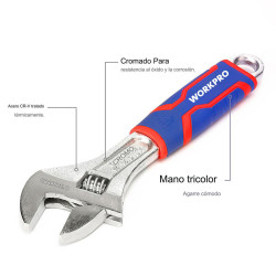 Llave inglesa ajustable Workpro 10" 25 cm