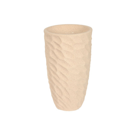 Macetero Home ESPRIT Beige Fibra de Vidrio Escandinavo 36,5 x 36,5 x 6