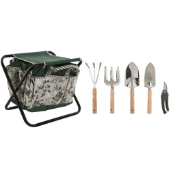 Kit de herramientas de jardinería Home ESPRIT 7 Piezas Blanco Verde 4