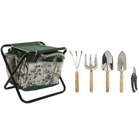 Kit de herramientas de jardinería Home ESPRIT 7 Piezas Blanco Verde 4