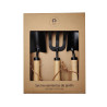 Kit de herramientas de jardinería Home ESPRIT 3 Piezas Marrón Negro