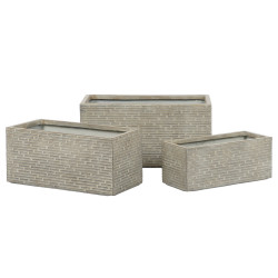 Jardinera Home ESPRIT Beige Fibra de Vidrio Magnesio 74,5 x 37,5 x 37,