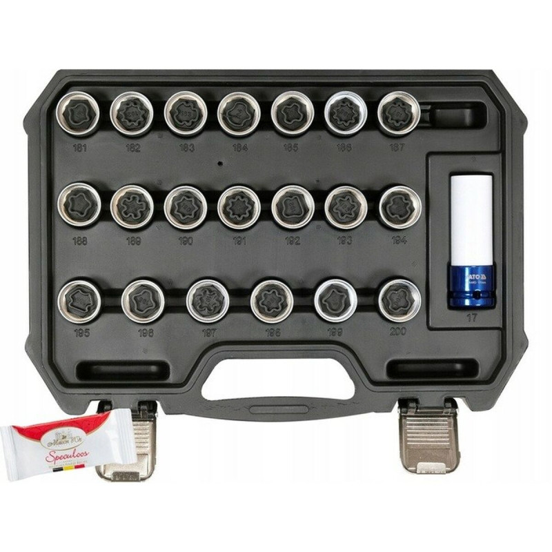 Juego de llaves de vaso Yato YT-060306 1/2" 21 Piezas Juego de llaves de vaso Yato YT-060306 1/2" 21 Piezas