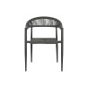 Silla de Jardín Home ESPRIT Negro Gris oscuro Aluminio Ratán 56 x 60