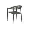 Silla de Jardín Home ESPRIT Negro Gris oscuro Aluminio Ratán 56 x 60