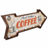 Placa de Pared Alexandra House Living Coffee Blanco Hierro 27 x 5 x 65