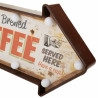 Placa de Pared Alexandra House Living Coffee Blanco Hierro 27 x 5 x 65