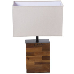 Lámpara de mesa Alexandra House Living Marrón Madera 60 W 38 x 51 x