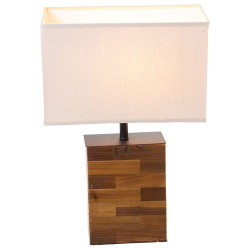 Lámpara de mesa Alexandra House Living Marrón Madera 60 W 38 x 51 x