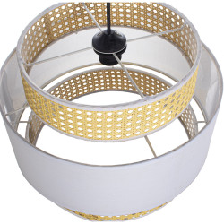 Lámpara de Techo Alexandra House Living Blanco Multicolor Mimbre 40 W