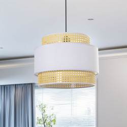 Lámpara de Techo Alexandra House Living Blanco Multicolor Mimbre 40 W