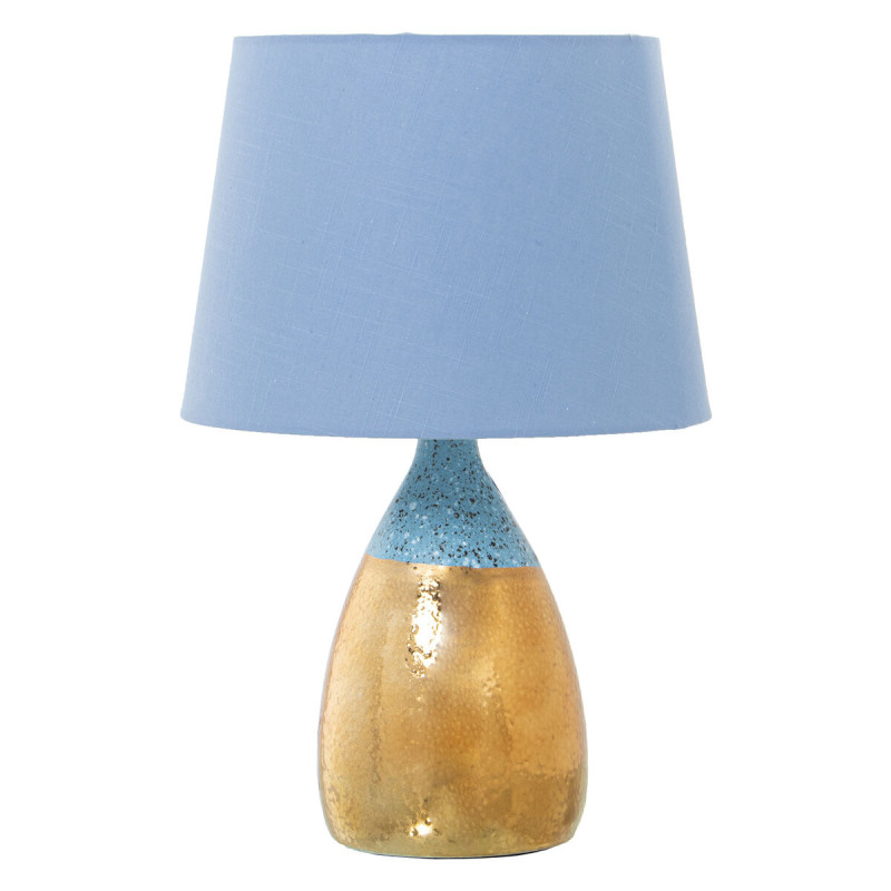 Lámpara de mesa Alexandra House Living Azul Dorado Cerámica 60 W 13 Lámpara de mesa Alexandra House Living Azul Dorado Cerámica 60 W 13