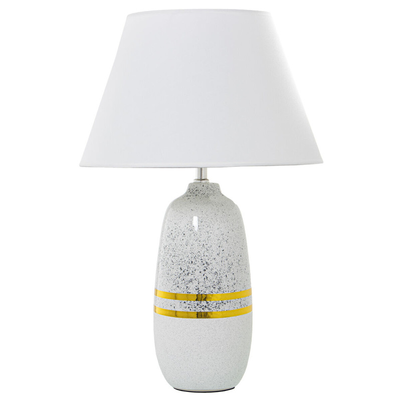 Lámpara de mesa Alexandra House Living Blanco Plateado Cerámica 60 W Lámpara de mesa Alexandra House Living Blanco Plateado Cerámica 60 W
