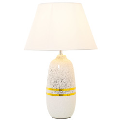 Lámpara de mesa Alexandra House Living Blanco Plateado Cerámica 60 W