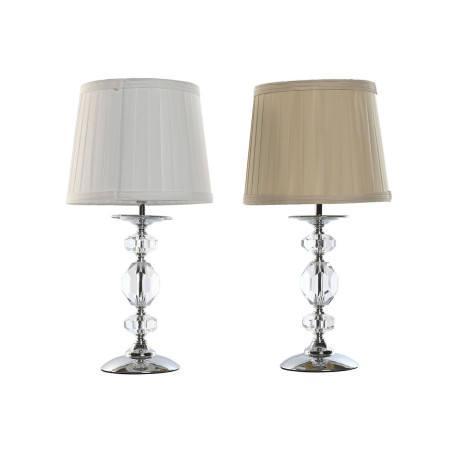 Lámpara de mesa Home ESPRIT Blanco Beige Metal 25 W 220 V 22 x 22 x 4
