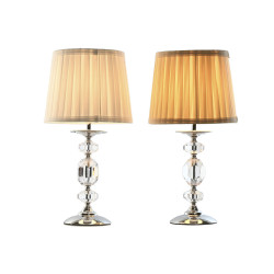 Lámpara de mesa Home ESPRIT Blanco Beige Metal 25 W 220 V 22 x 22 x 4