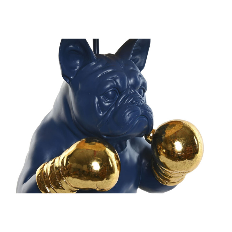 Lámpara de mesa Home ESPRIT Azul Negro Naranja Dorado Resina 50 W 220