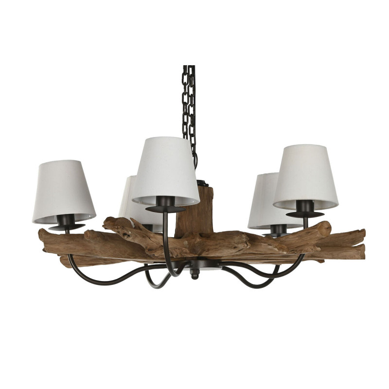 Lámpara de Techo Home ESPRIT Hierro madera de teca 90 x 90 x 35 cm Lámpara de Techo Home ESPRIT Hierro madera de teca 90 x 90 x 35 cm