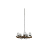 Lámpara de Techo Home ESPRIT Hierro madera de teca 90 x 90 x 35 cm