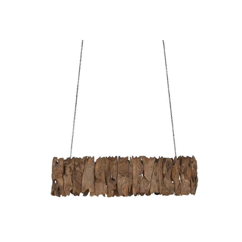 Lámpara de Techo Home ESPRIT Hierro madera de teca 160 x 30 x 40 cm Lámpara de Techo Home ESPRIT Hierro madera de teca 160 x 30 x 40 cm