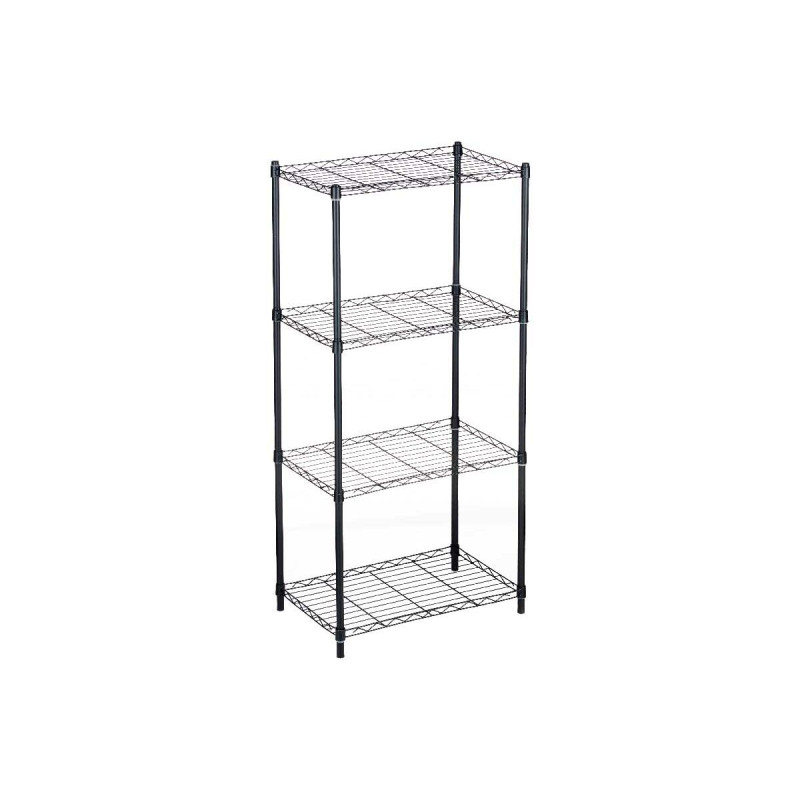 Estantería 56 x 35 x 120 cm Negro Metal Plástico Estantería 56 x 35 x 120 cm Negro Metal Plástico