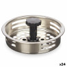 Filtro Fregadero Ø 8,5 cm Negro Plateado Acero Inoxidable (24 Unidade