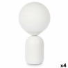 Lámpara de mesa Bola 40 W Blanco Cerámica 15 x 28,5 x 15 cm (4 Unida