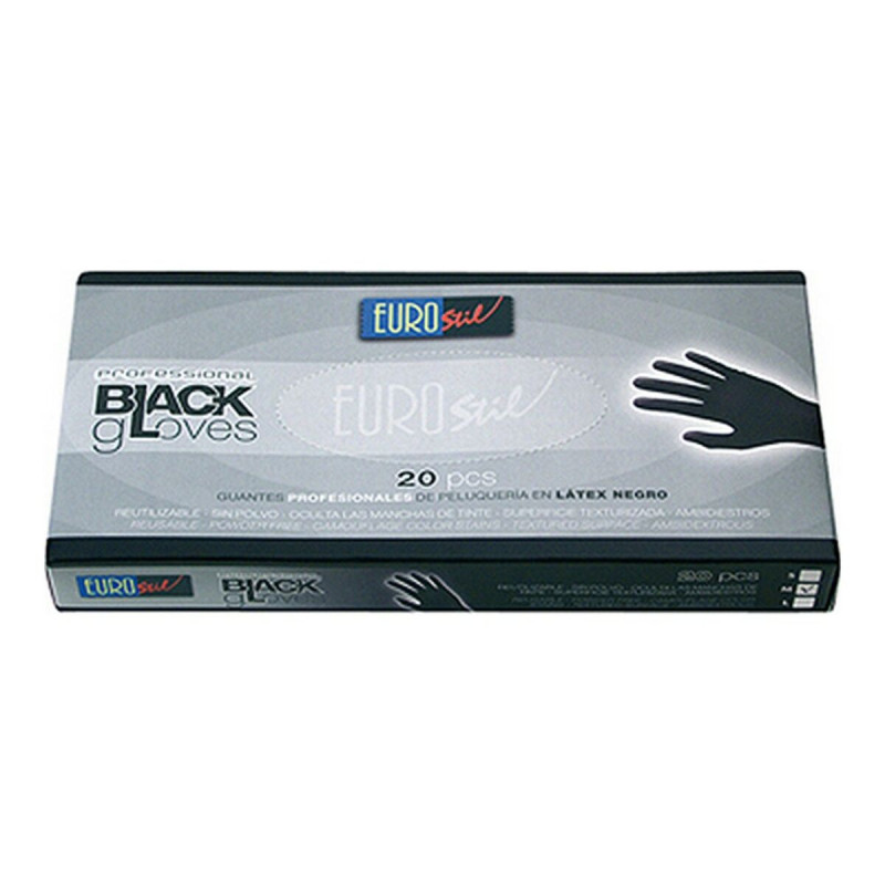 Guantes Desechables Eurostil Guantes Latex Negro (20 uds) Guantes Desechables Eurostil Guantes Latex Negro (20 uds)