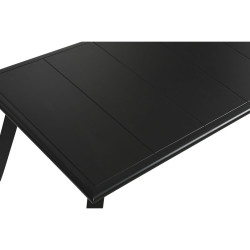 Conjunto de Mesa con 3 Sillones Home ESPRIT Negro Cristal Acero 123 x