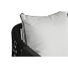 Conjunto de Mesa con 3 Sillones Home ESPRIT Negro Cristal Acero 123 x
