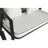 Conjunto de Mesa con 3 Sillones Home ESPRIT Negro Cristal Acero 123 x