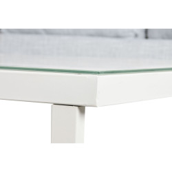 Conjunto de Mesa con 3 Sillones Home ESPRIT Gris Acero Policarbonato 1