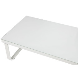 Conjunto de Mesa con 3 Sillones Home ESPRIT Gris Acero Policarbonato 1