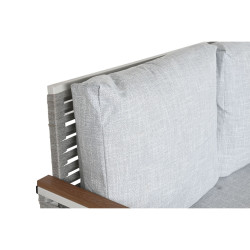 Conjunto de Mesa con 3 Sillones Home ESPRIT Gris Acero Policarbonato 1