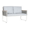 Conjunto de Mesa con 3 Sillones Home ESPRIT Gris Acero Policarbonato 1
