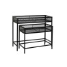 Set de Maceteros Home ESPRIT Negro Metal 70 x 25 x 60 cm