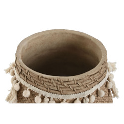 Set de Maceteros Home ESPRIT Marrón claro Cemento Tropical 30 x 29 x