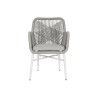 Sillón de jardín Home ESPRIT Blanco Gris Aluminio ratán sintético