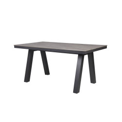 Mesa de Comedor Home ESPRIT Gris Aluminio Poliestireno 160 x 90 x 77 c